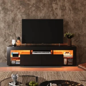 Entertainment Center with LED Lights
